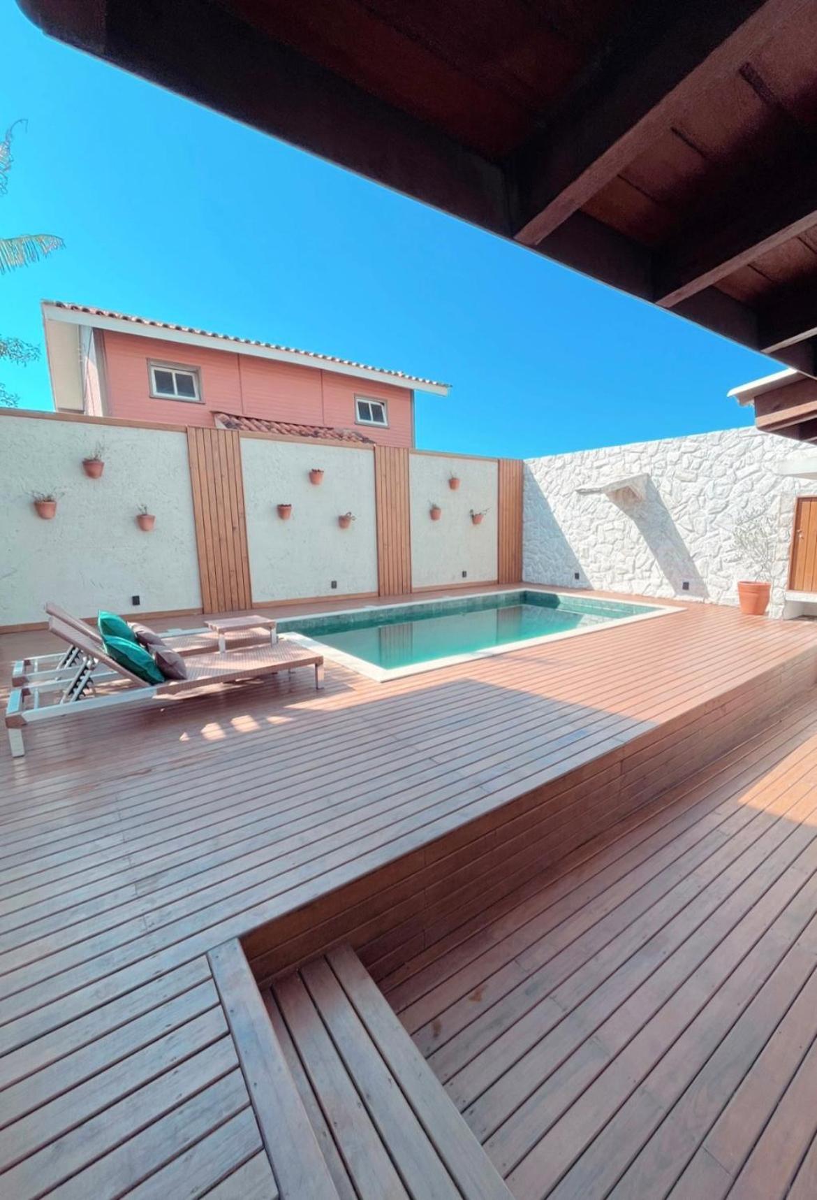 Casa com piscina e acesso a pé à Praia do Santinho Florianópolis Exterior foto
